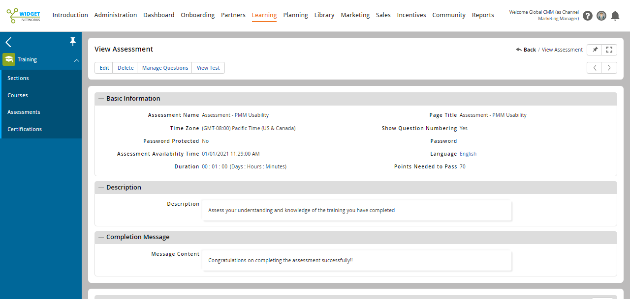 Assessments Management