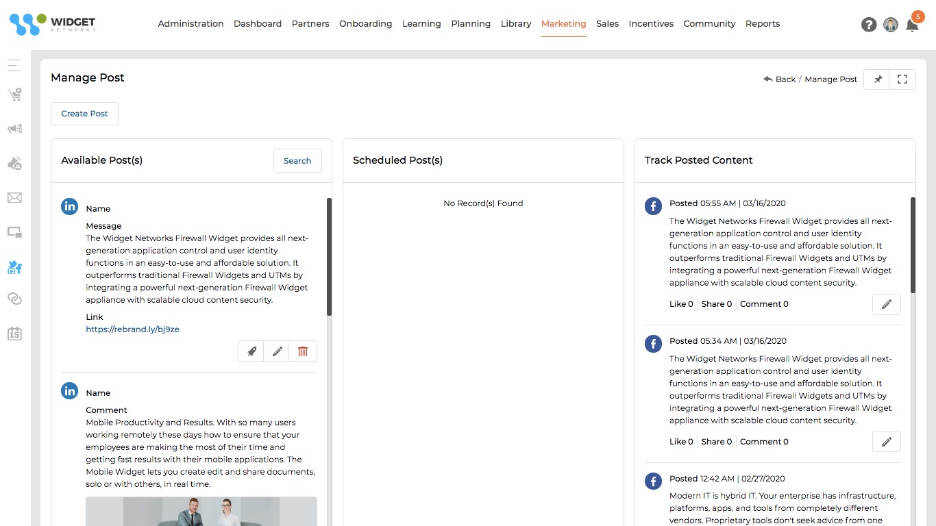 Social Post Management