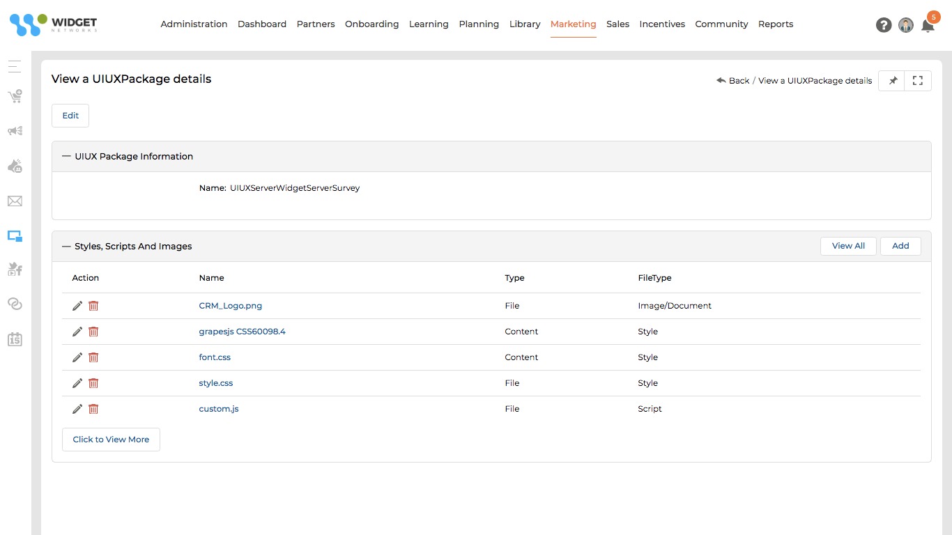 Microsite & Landing Page Management UI-UX Package Management