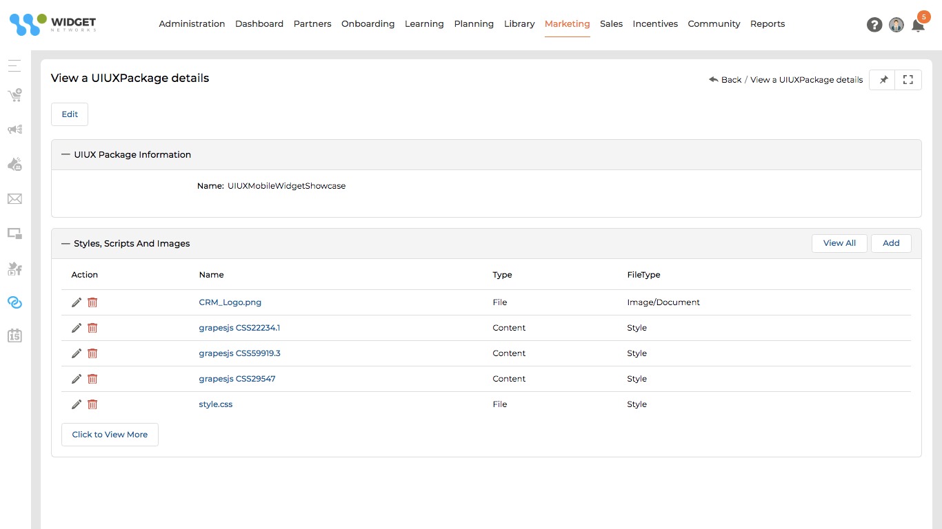 Web UIUX Package Management