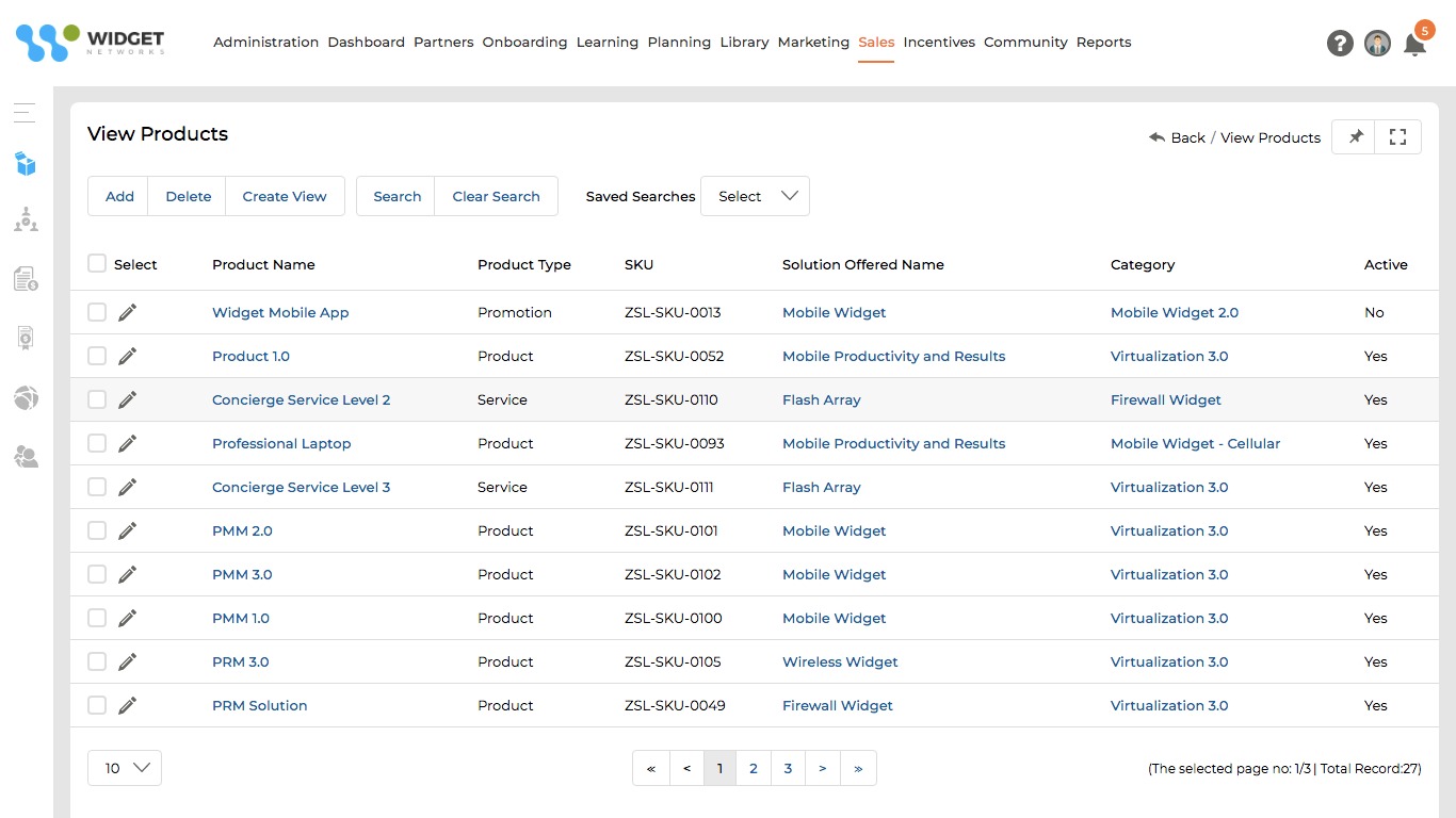 Manage Products