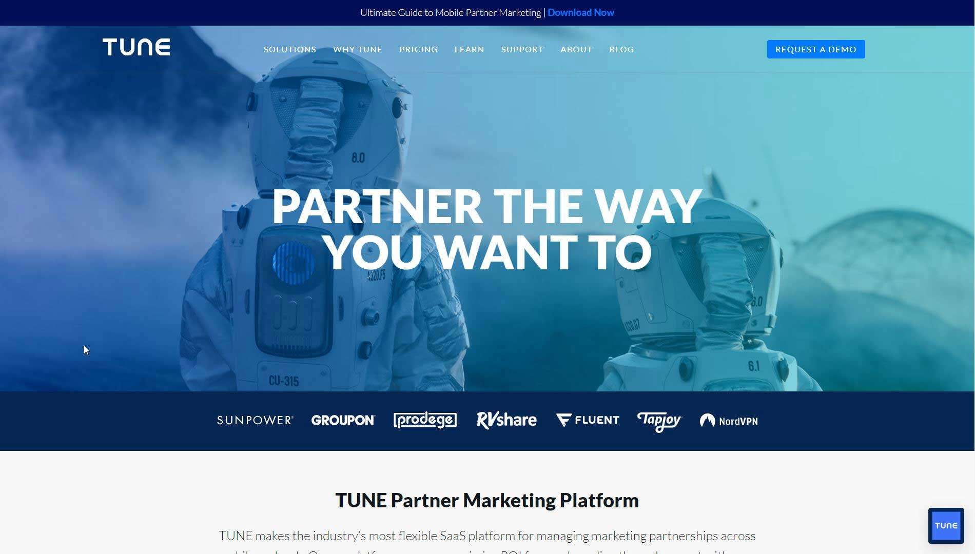 Tune website