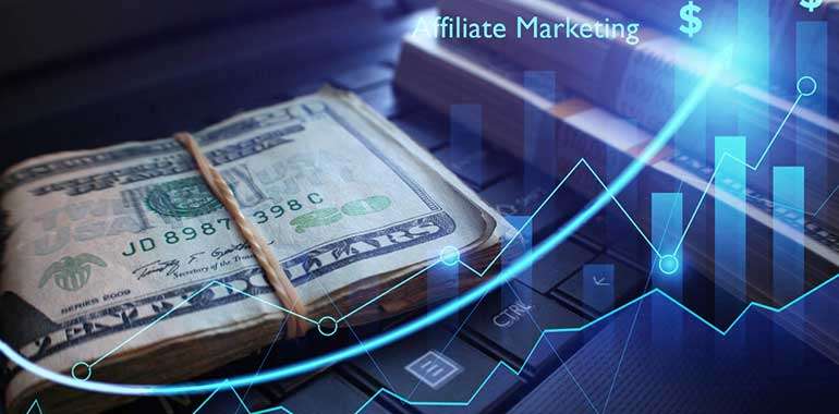 Image depicting income from affiliate marketing