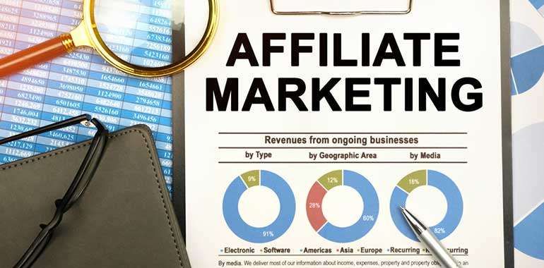 Reports on affiliate marketing performance and earnings