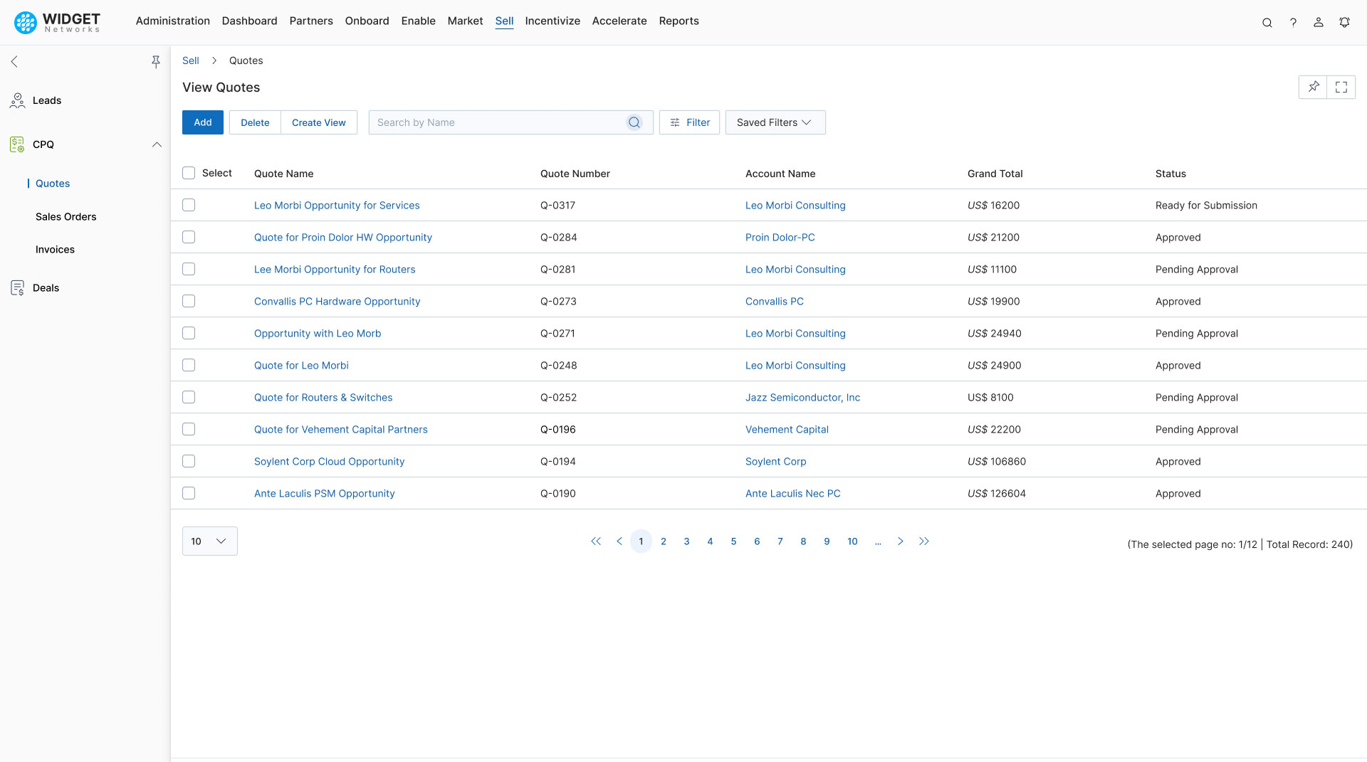 Configure Price Quote Price Management