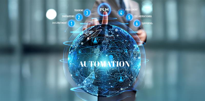 Futuristic interface highlighting PRM Software automation in partner lifecycle management (PLM).