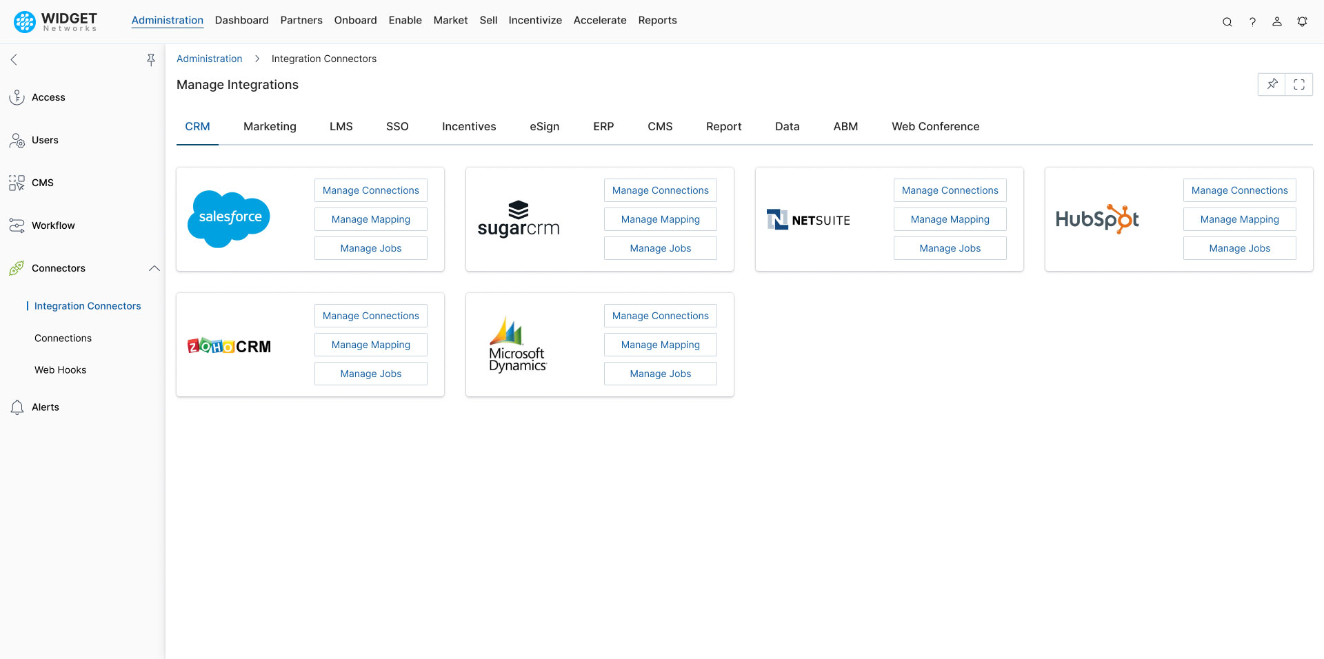 Connection Management Centralized Interconnect