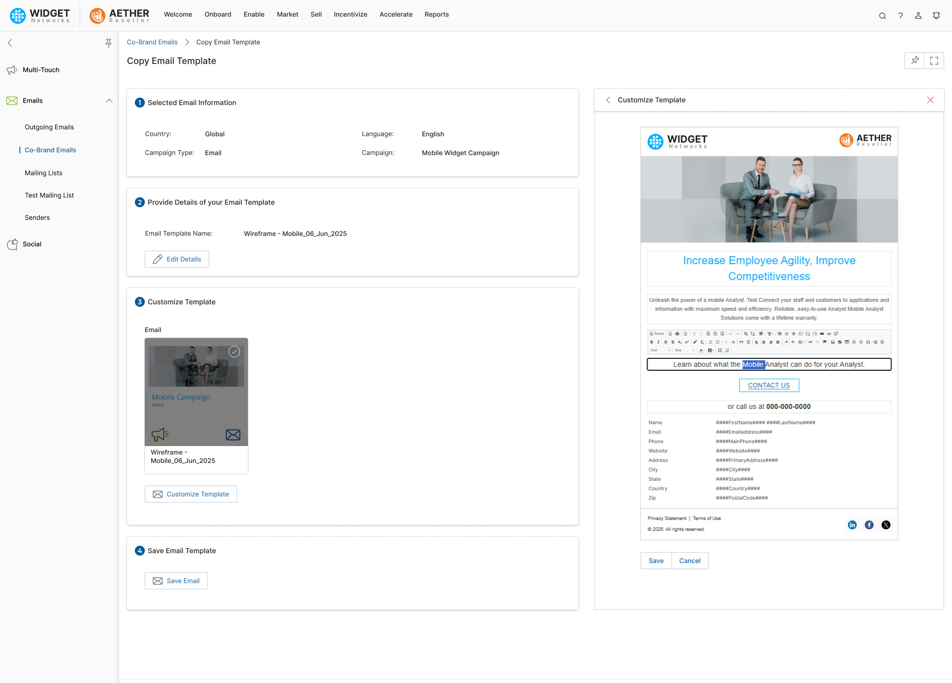Email Marketing Management View Outgoing Emails