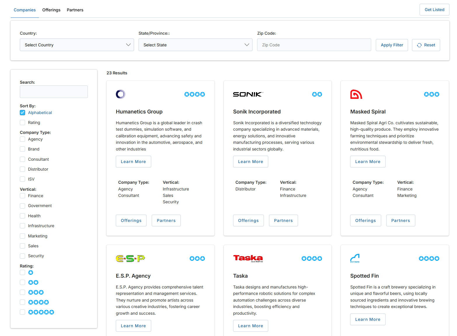 Marketplace Management Provider Directory