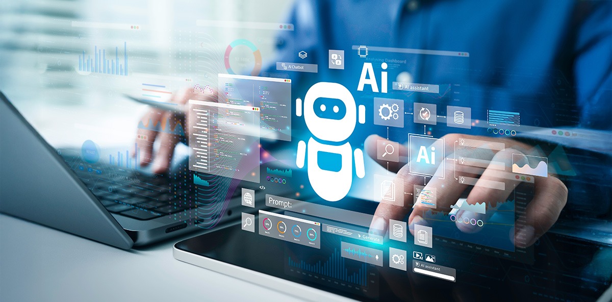 AI technology with chatbot interface, showcasing innovation in digital Partnering.