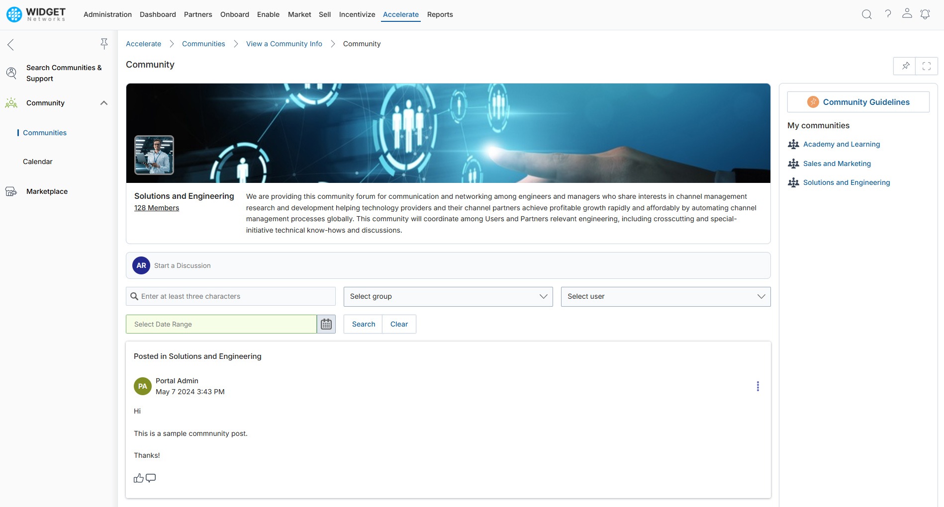 Community & Discussions Management Empower Partners to Share Knowledge