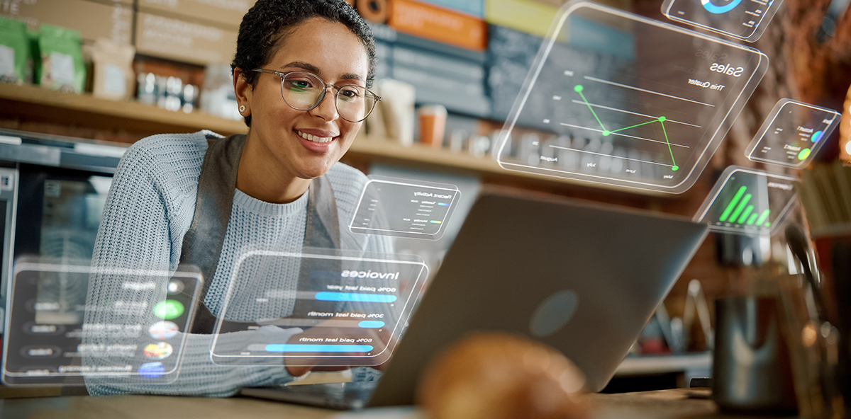 Professional reviewing sales data to build a strong Social Selling foundation