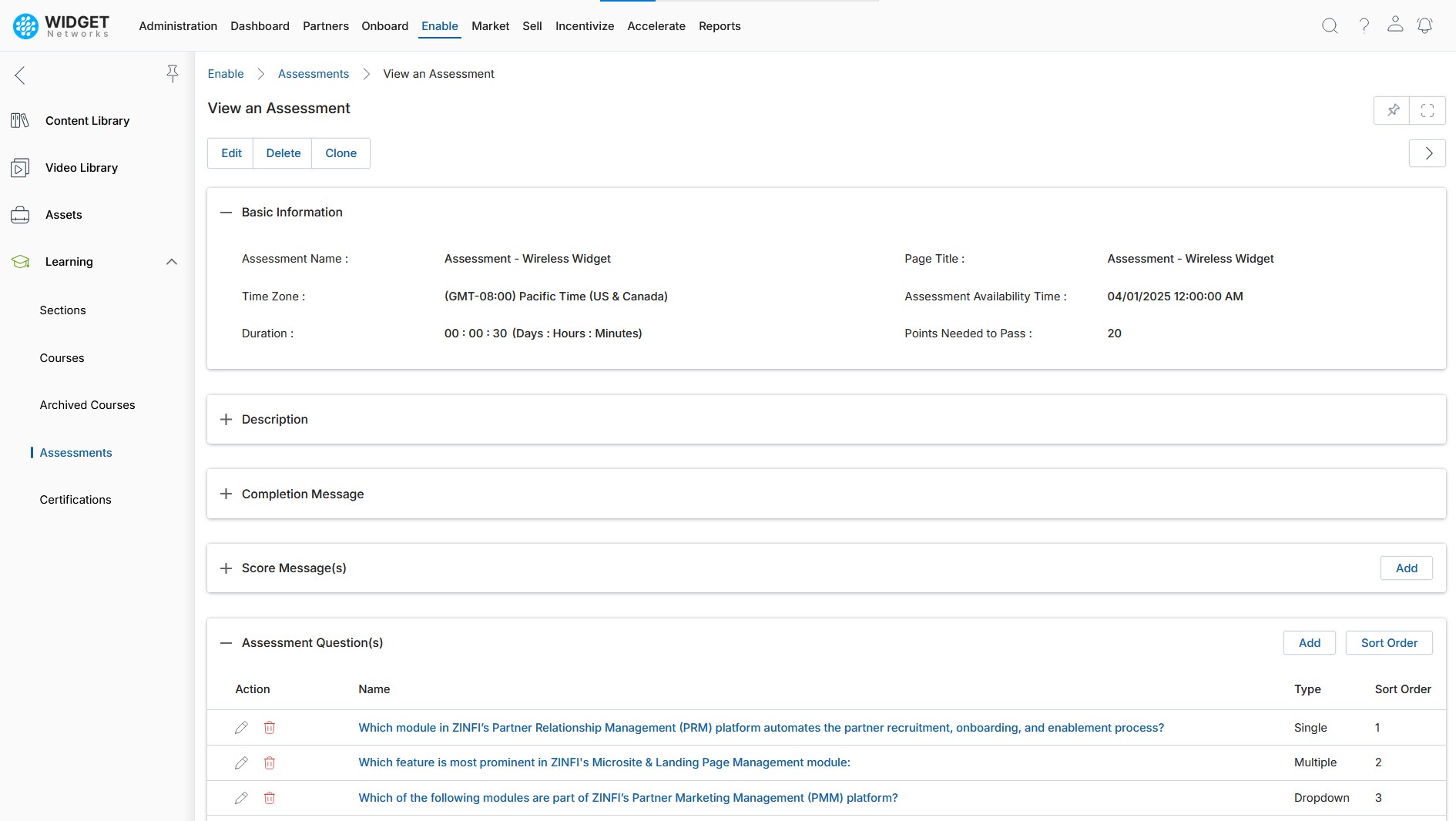 Measure Knowledge with Custom Assessments