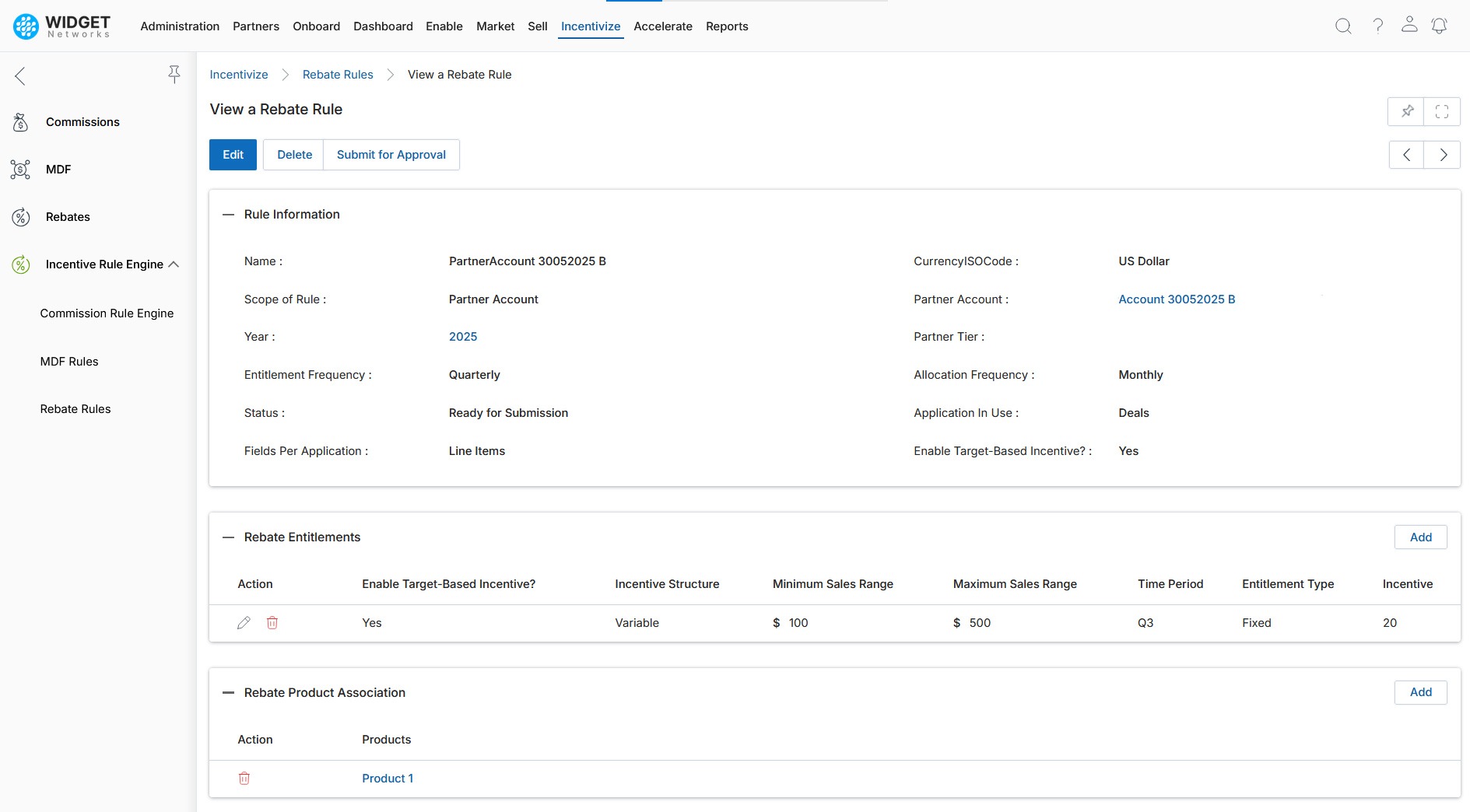 Customize Rebate Payouts