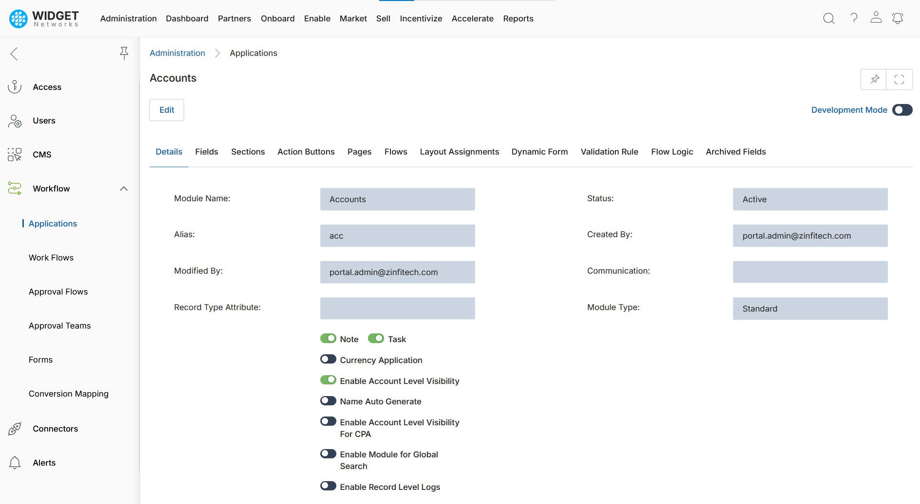 Manage Applications