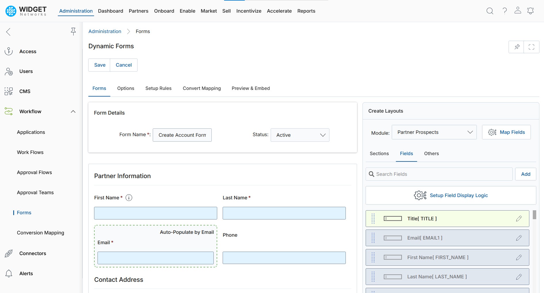 Workflow Management Dynamic Forms