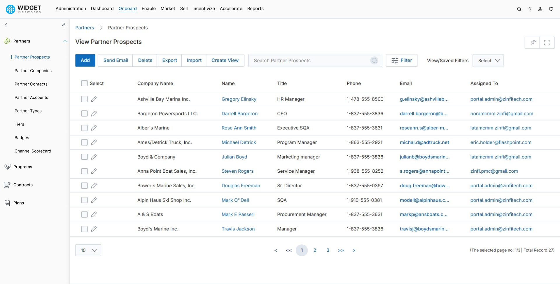 Partner Management Partner Prospects