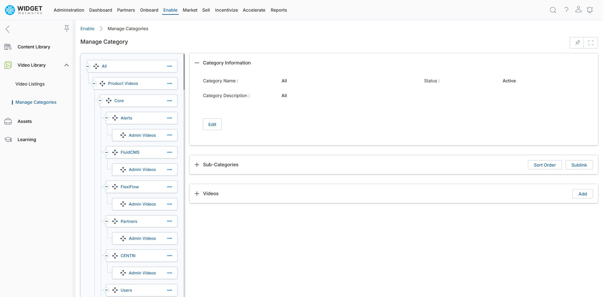 Hierarchical Category Management