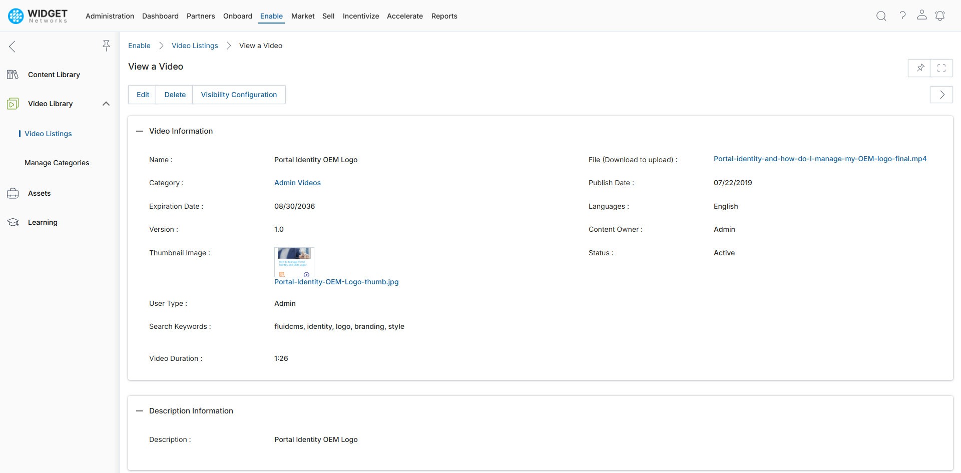 Detailed Video Metadata Management