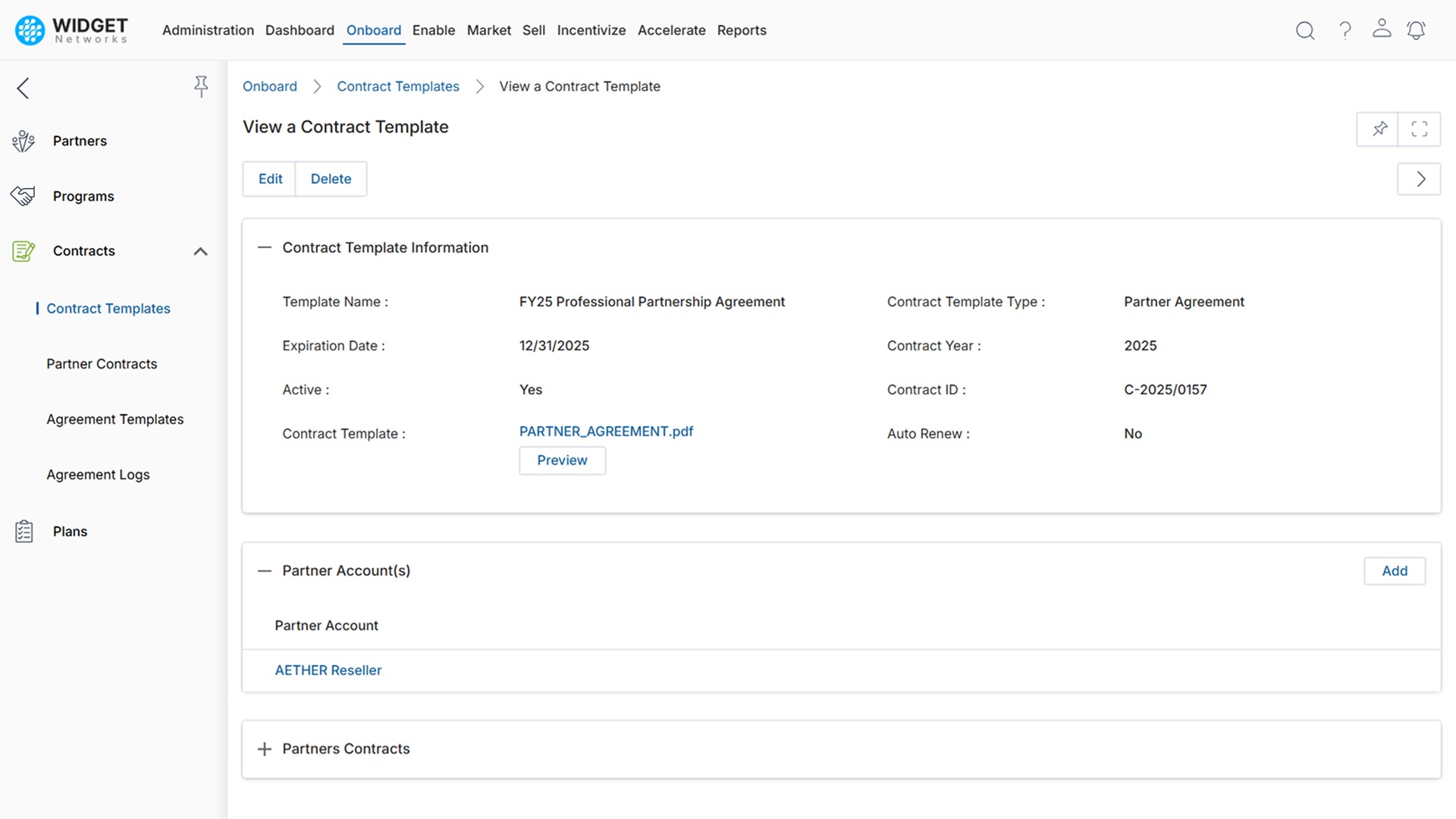 Partner Contracts Management Centralized Contract Management