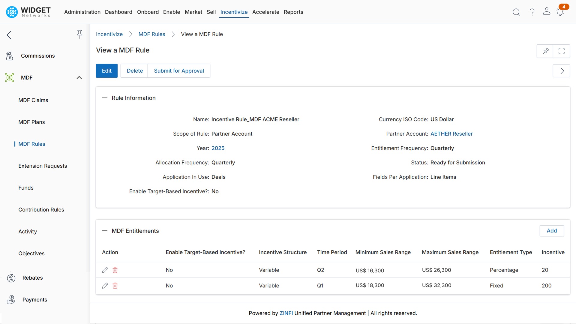 Market Development Funds Management Incentive Calculation Engine