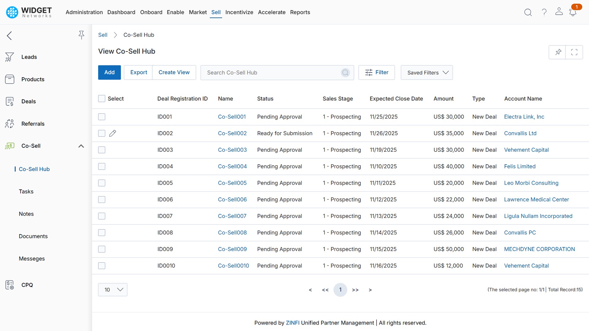 Co-Selling Management Joint Opportunity Management
