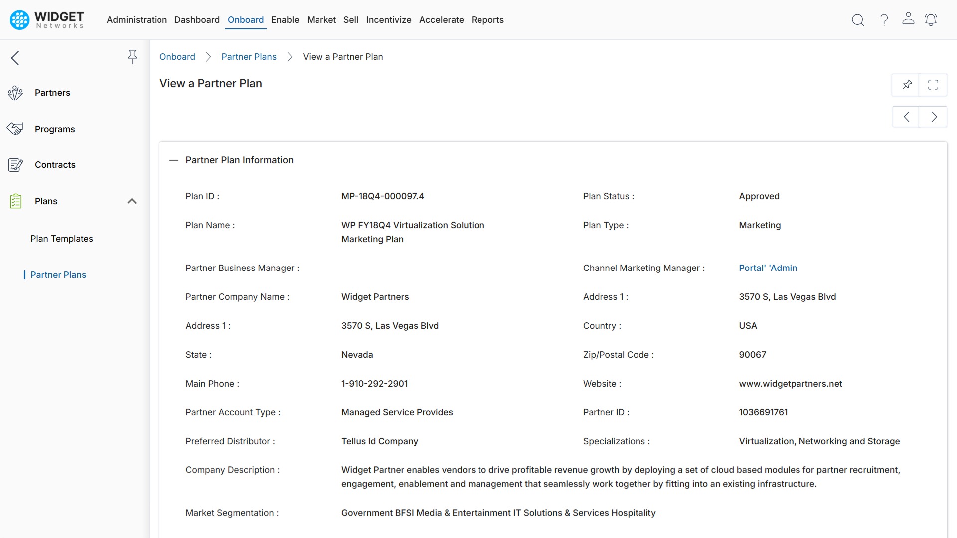 Partner Plan Details