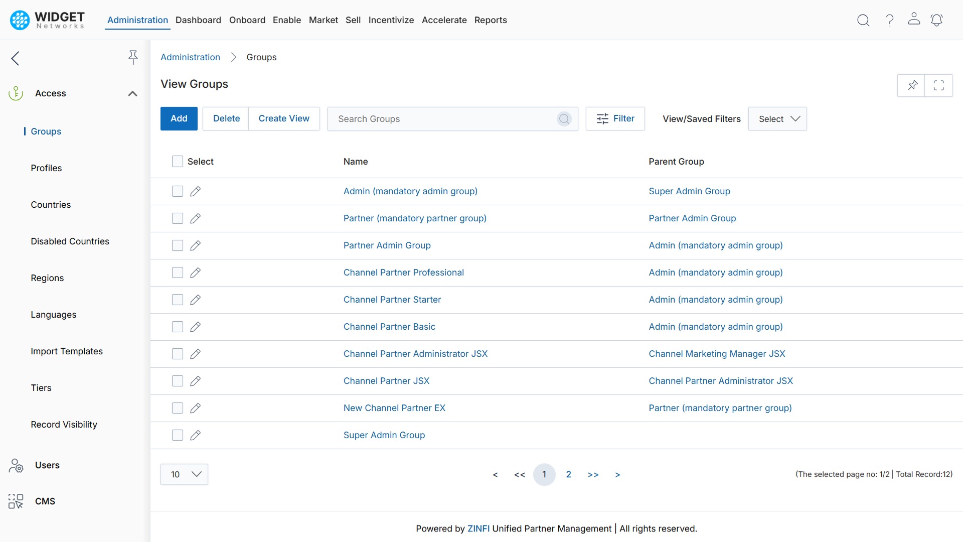 Identity and Access Management Profile and Group Management