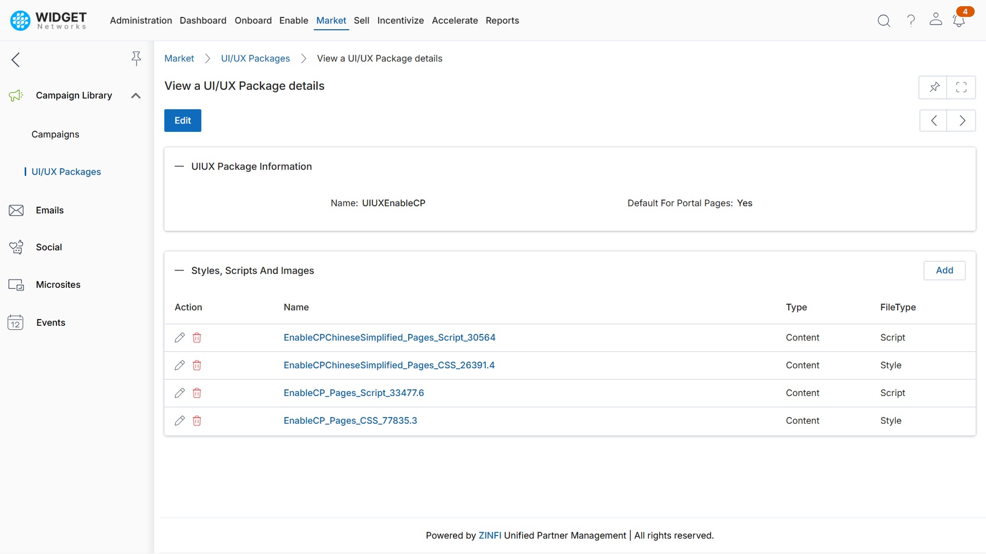 Microsite View UI UX Packages