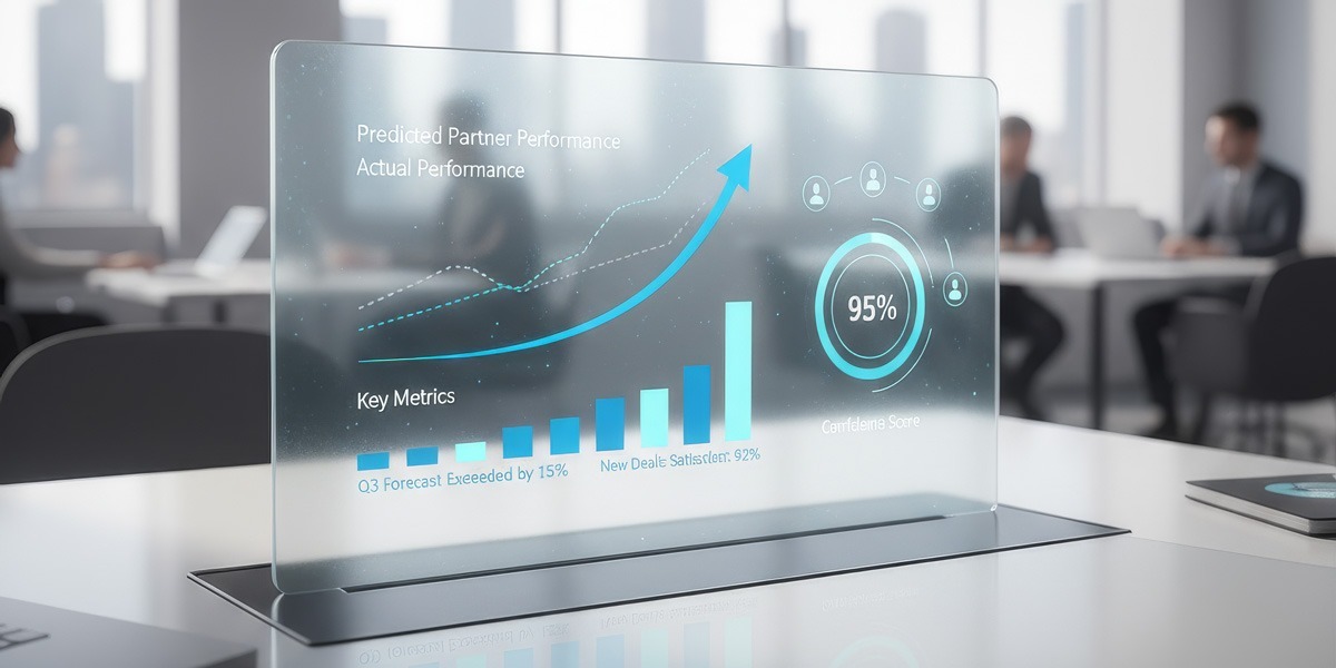 Close-up of a chart displaying predictive partner performance metrics.