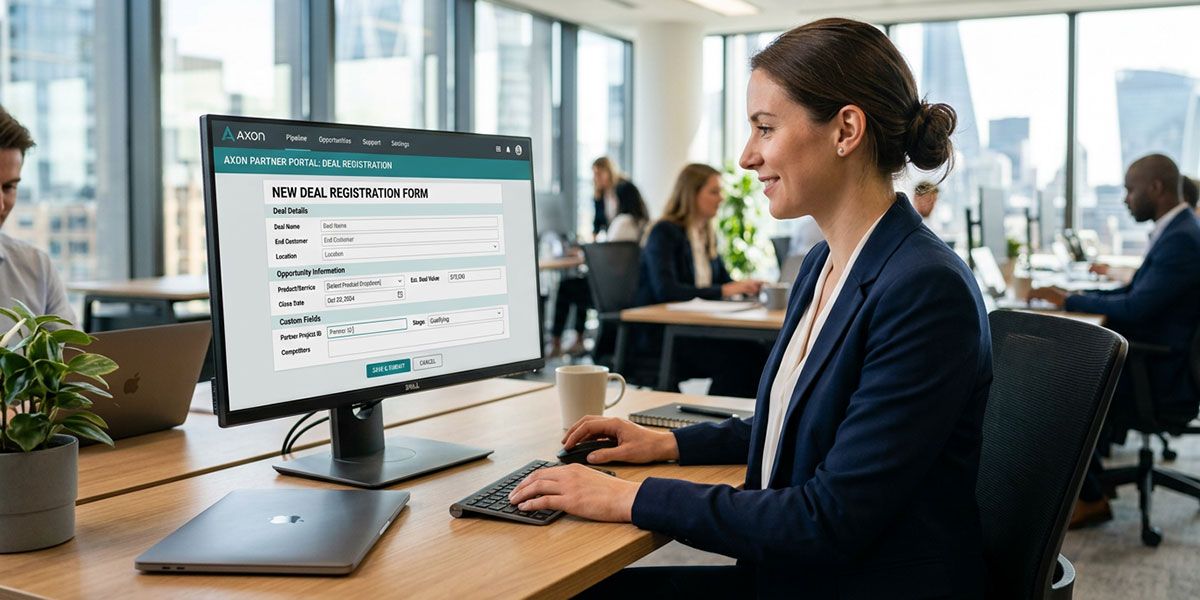 A screenshot of a customizable deal registration form within a PRM platform.